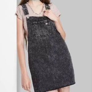 Wild Fable Women’s Pinafore Black Denim Overall Skirt- Size Small
